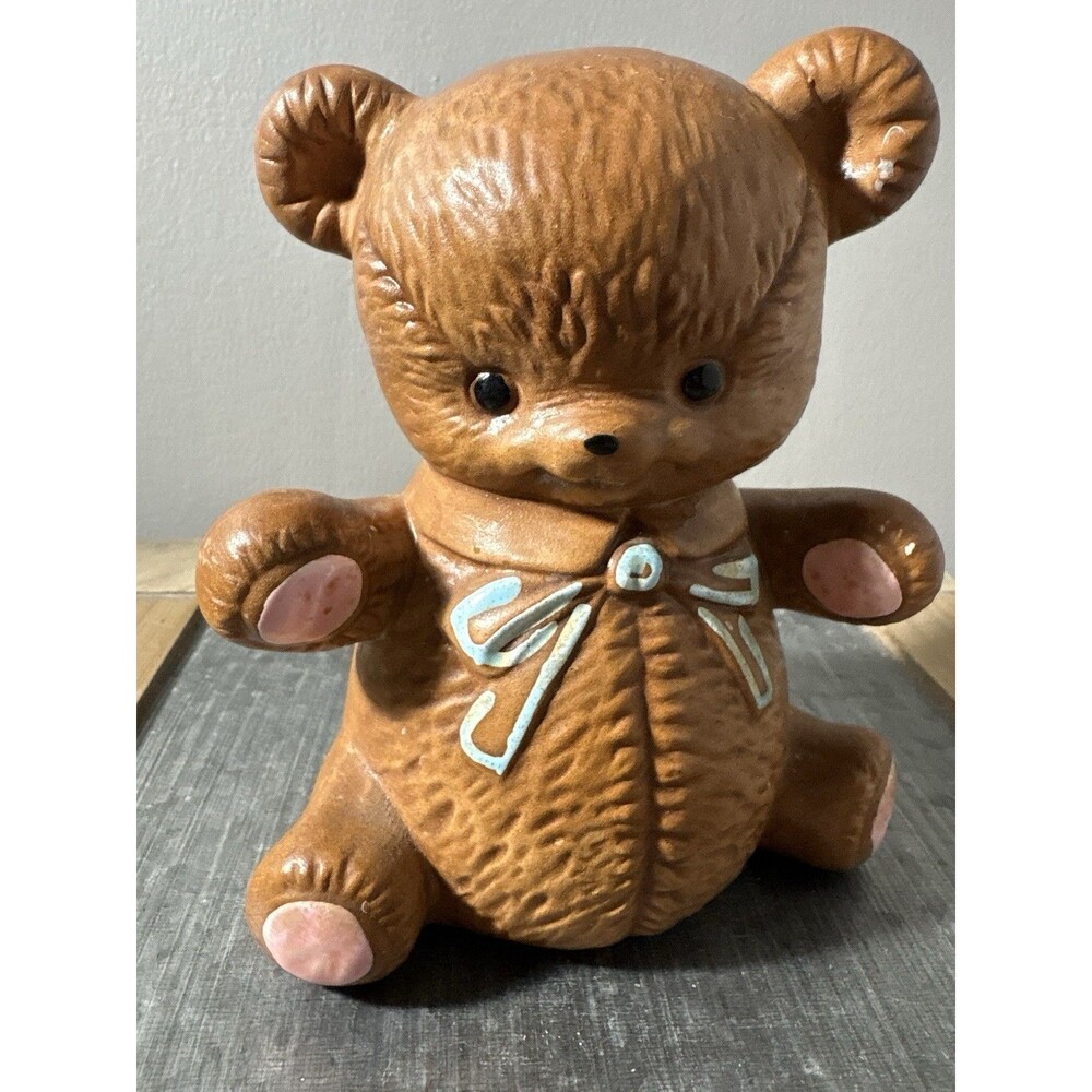 Vintage Twin Winton Ceramic Teddy Bear Salt Shaker USA Retro Kitchen Decor Rare